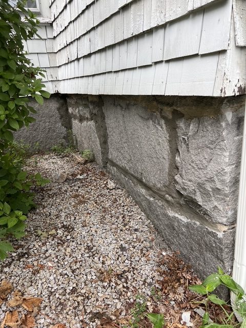 exterior field stone crack repair